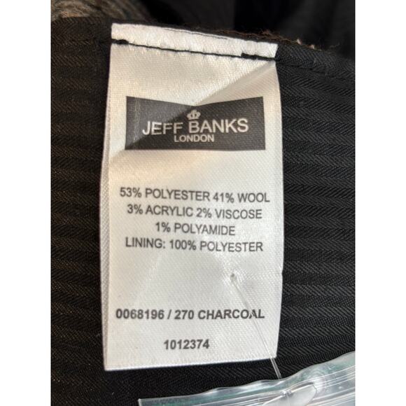 Jeff Banks London Wool Blend Houndstooth Check Pants Size 34 Old Money Womens - Picture 9 of 11